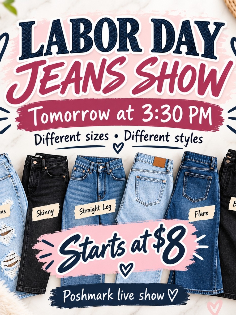 LABOR DAY JEANS SHOW 👖 Different Sizes & Styles | Starts at $8
